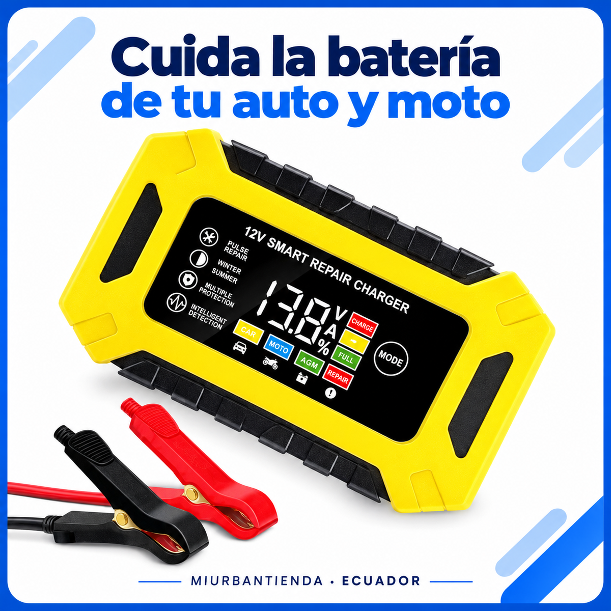 Cargador de bateria para CarroArrancador — Miurbantienda Ecuador